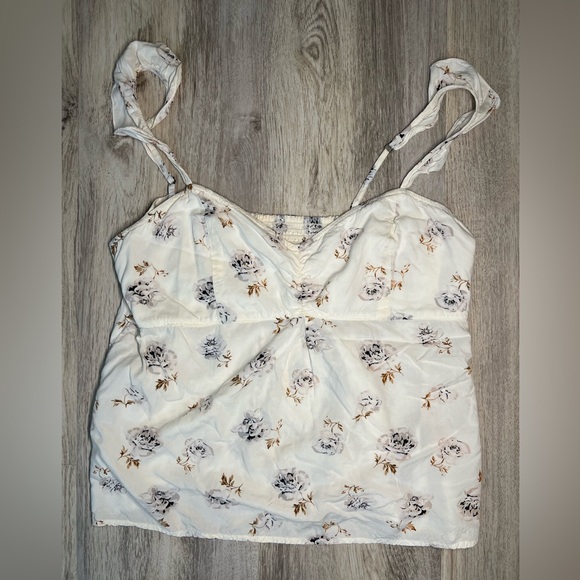 Abercrombie & Fitch Womens Tiered Ruffled Square Neck Tank Top Size XL .‎ - Picture 1 of 7